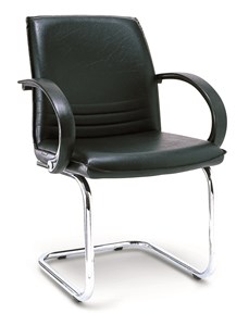 Picture of เก้าอี้ Asahi NS 6-A หนัง PVC ขาตาย มีแขน โครงขาชุบ