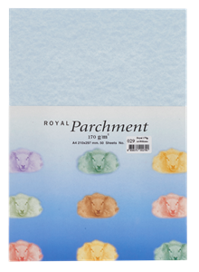 Picture of กระดาษลายขนแกะ Royal Parchment 170 แกรม สีฟ้า No.29  ขนาด A4 (50แผ่น)