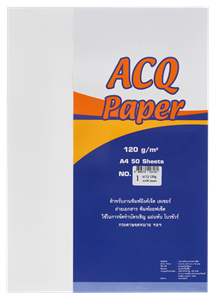 Picture of กระดาษ ACQ 120 แกรม ขาว 01, 50 แผ่น