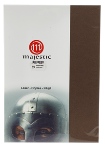 Picture of กระดาษประกาย Majestic น้ำตาลเข้ม 250 แกรม, 069, 25 แผ่น