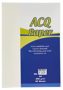 Picture of กระดาษ ACQ 200 แกรม งาช้าง 02, 50 แผ่น