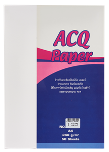 Picture of กระดาษ ACQ 240 แกรม ขาว 01, 50 แผ่น