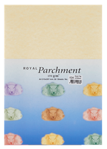 Picture of กระดาษลายขนแกะ Royal Parchment 170 แกรม สีเหลือง No. 26 ขนาด A4 (50แผ่น)