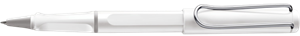 Picture of ปากกา LAMY safari white [319] Rollerball pen, M63M black, sturdy plastic, shiny white