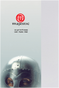 Picture of กระดาษประกายมุก Majestic ขาว 120 แกรม, 055, 50 แผ่น Metallic