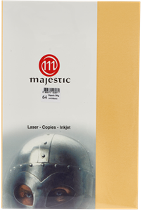 Picture of กระดาษประกายมุก Majestic ทอง 120 แกรม, 064, 50 แผ่น Metallic