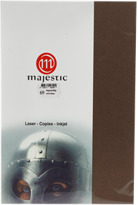 Picture of กระดาษประกายมุก Majestic น้ำตาลเข้ม 120 แกรม, 069, 50 แผ่น Metallic