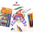 Picture of ตราม้า ดินสอสีไม้ยาว (2หัว 2สี) 12แท่ง 24สี +กบ+ดินสอ+ยางลบ H-1224