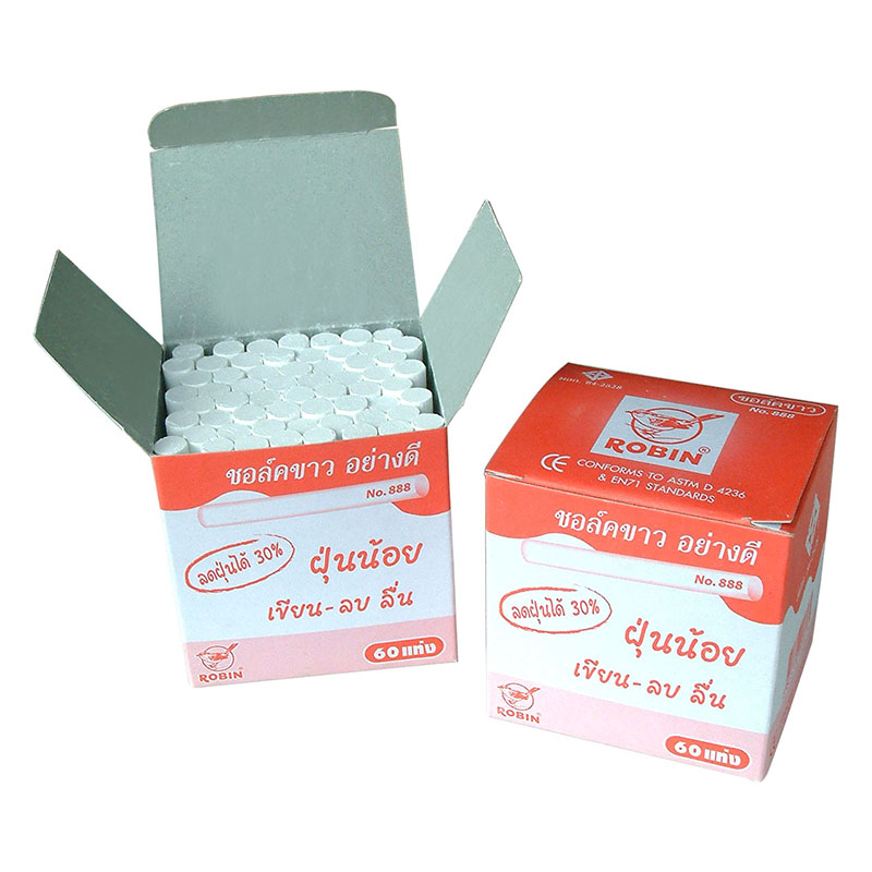 Picture of ชอล์กขาว (กล่อง 60 แท่ง) โรบิน 888