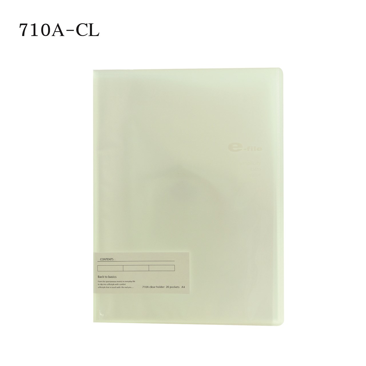 รูปภาพของ แฟ้มโฮลเดอร์ 20 ซอง ปกสอด  e-file710A-CL