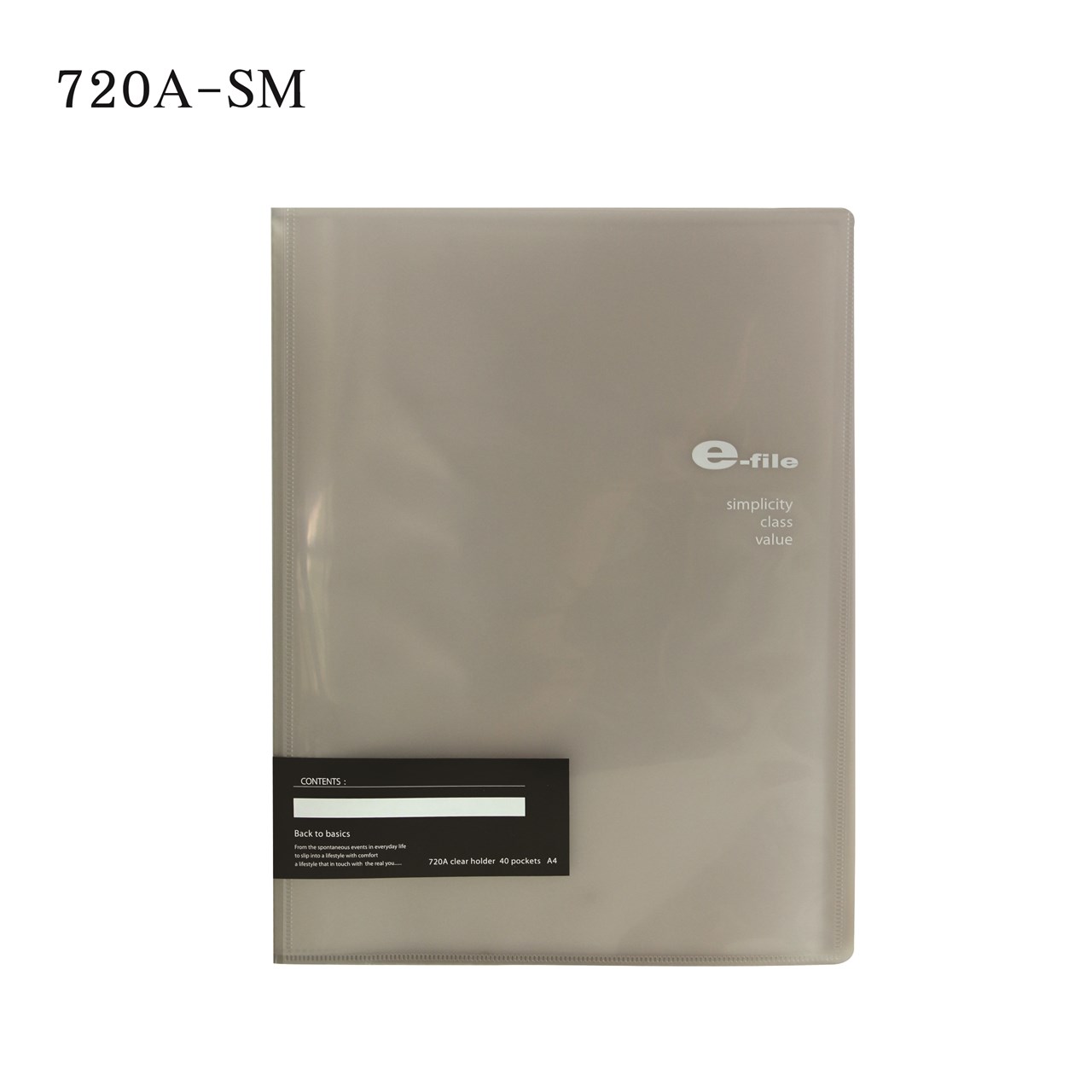 รูปภาพของ แฟ้มโฮลเดอร์ 40 ซองปกใส e-file720A-SM