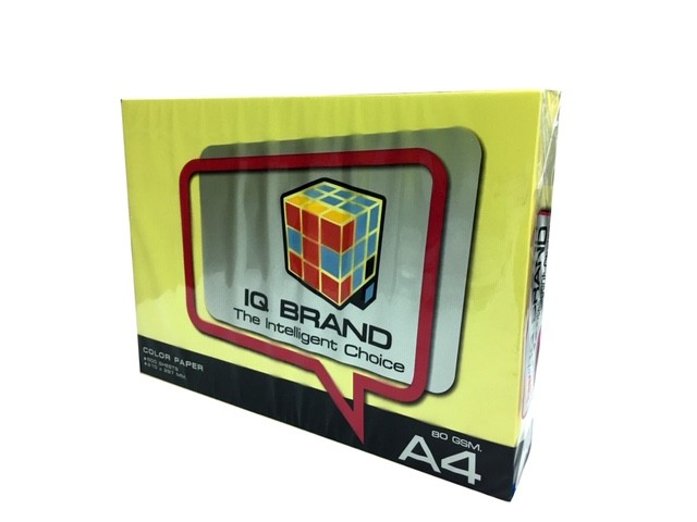 รูปภาพของ กระดาษสีถ่ายเอกสาร IQ Brand สีเหลือง