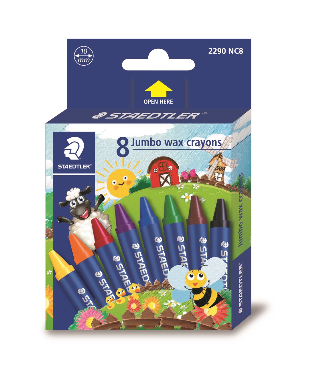 รูปภาพของ สเต็ดเล่อร์ (Staedtler) สีเทียน 2290 นอริส JUMBO 8 สี