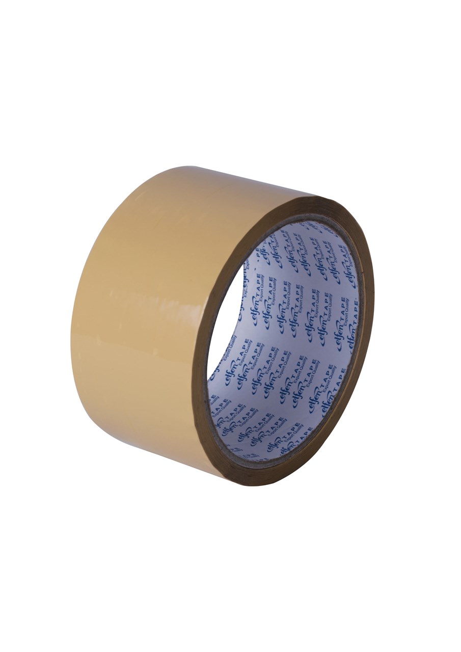 รูปภาพของ เทป OPP เอลเฟ่น 2" x 40 หลา, น้ำตาล/กากี