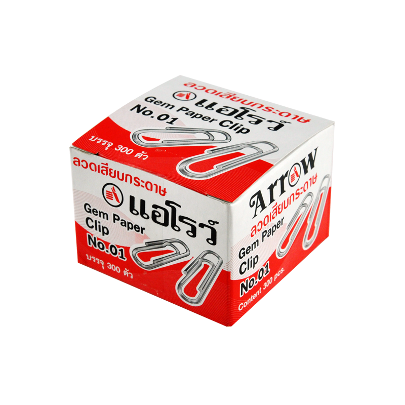 รูปภาพของ ลวดเสียบกระดาษกลมชุบ Arrow #AR-01 300ตัว     