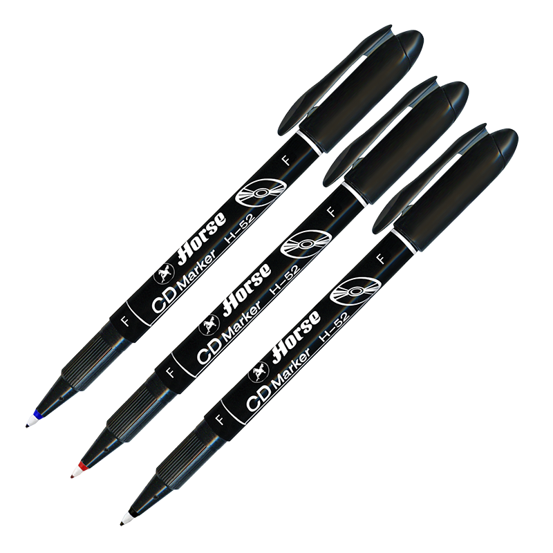 Picture of ปากกา O.H.P. CD-PEN ตราม้า ลบไม่ได้ #H-52 F แดง