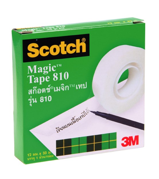 Picture of สก๊อตช์ เทปขุ่น # 810 เมจิก เทป 1/2" x 36 หลา
