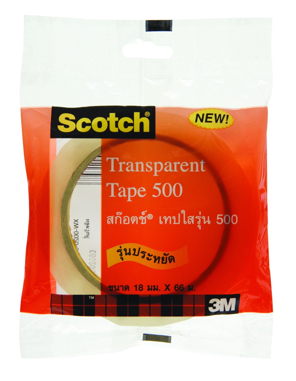 Picture of สก๊อตช์ เทปใส # 500, 3/4" x 72 หลา แกนใหญ่