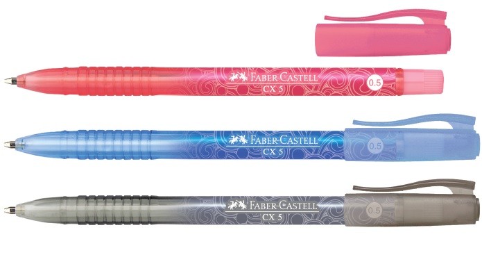 รูปภาพของ ปากกาลูกลื่น เฟเบอร์คาสเทล (Faber Castell) CX , 0.5 แดง