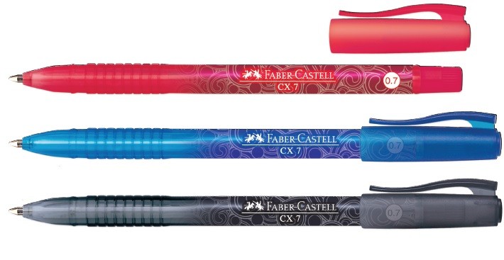 รูปภาพของ ปากกาลูกลื่น เฟเบอร์คาสเทล (Faber Castell) CX , 0.7 แดง