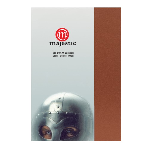 Picture of กระดาษประกายมุก Majestic น้ำตาล 250 แกรม, 068, 25 แผ่น