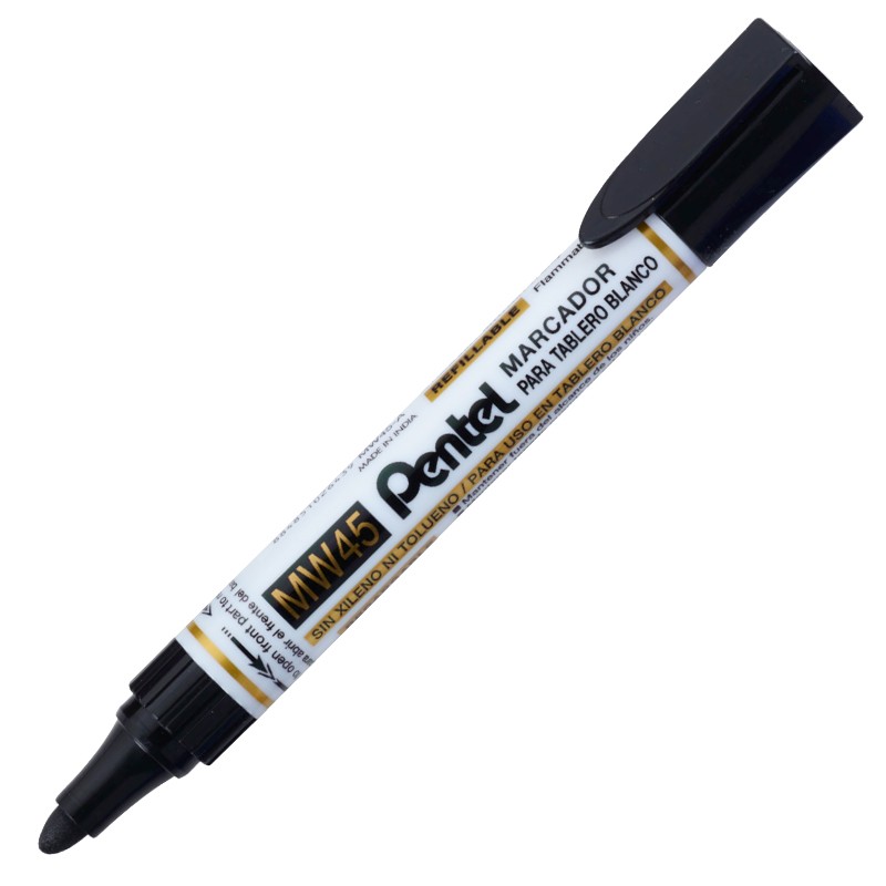 รูปภาพของ ปากกาไวท์บอร์ด เพนเทล (Pentel) MW45-A สีดำ
