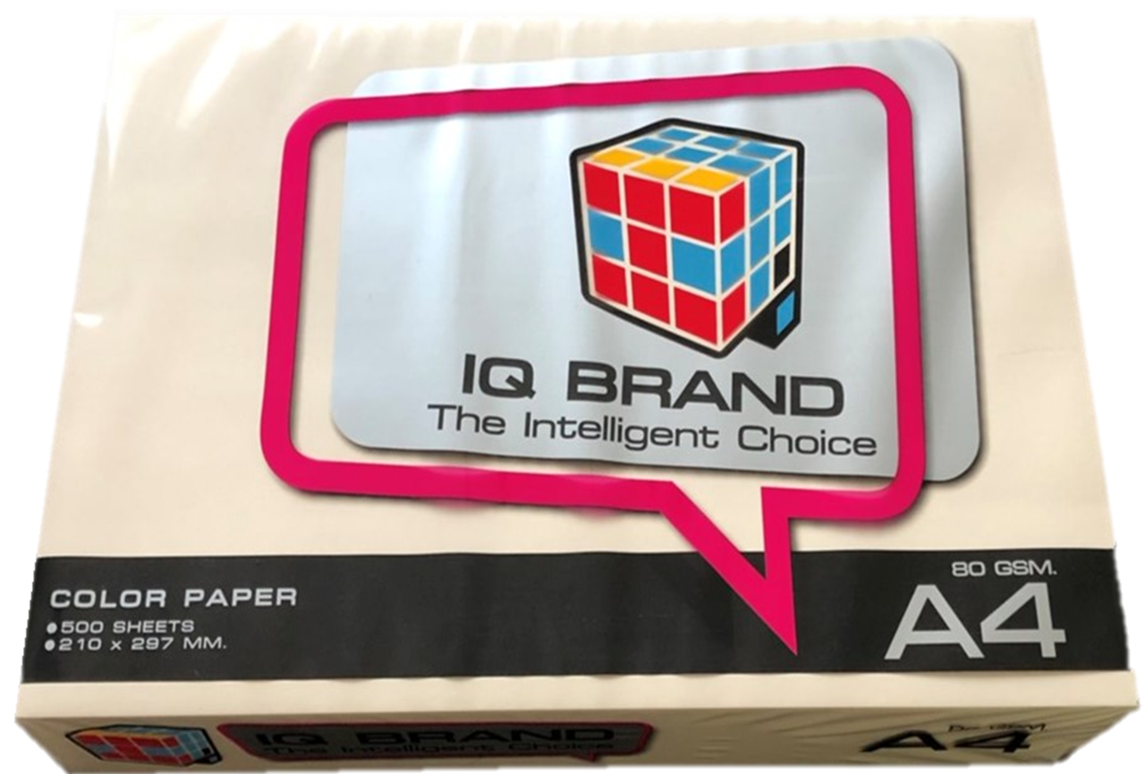 Picture of กระดาษสีถ่ายเอกสาร IQ Brand สีครีม