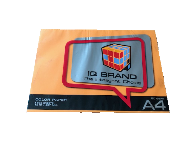 Picture of กระดาษสีถ่ายเอกสาร IQ Cyber Orange, 80 แกรม A4  (500 แผ่น)