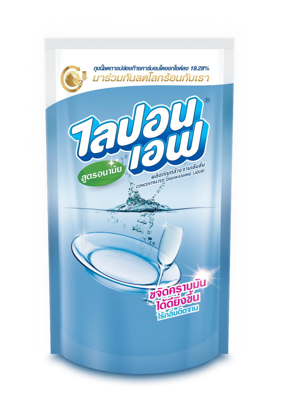 รูปภาพของ น้ำยาล้างจานไลปอนเอฟ,รีฟิล 500 ซีซี. (3 ถุง)