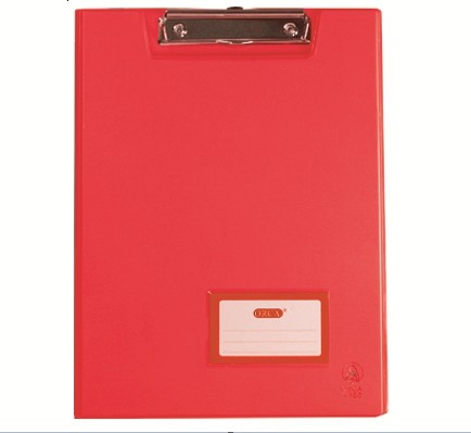 รูปภาพของ คลิปบอร์ดมีปก ปกหนัง ออร์ก้า A-100, A4, แดงเข้ม