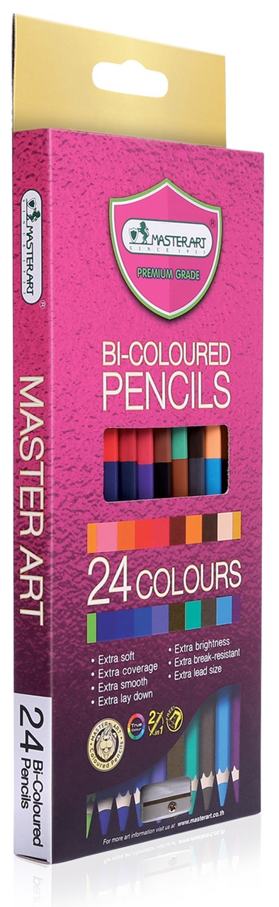 Picture of Master Art มาสเตอร์อาร์ต ดินสอสี 2 หัว 24 สี