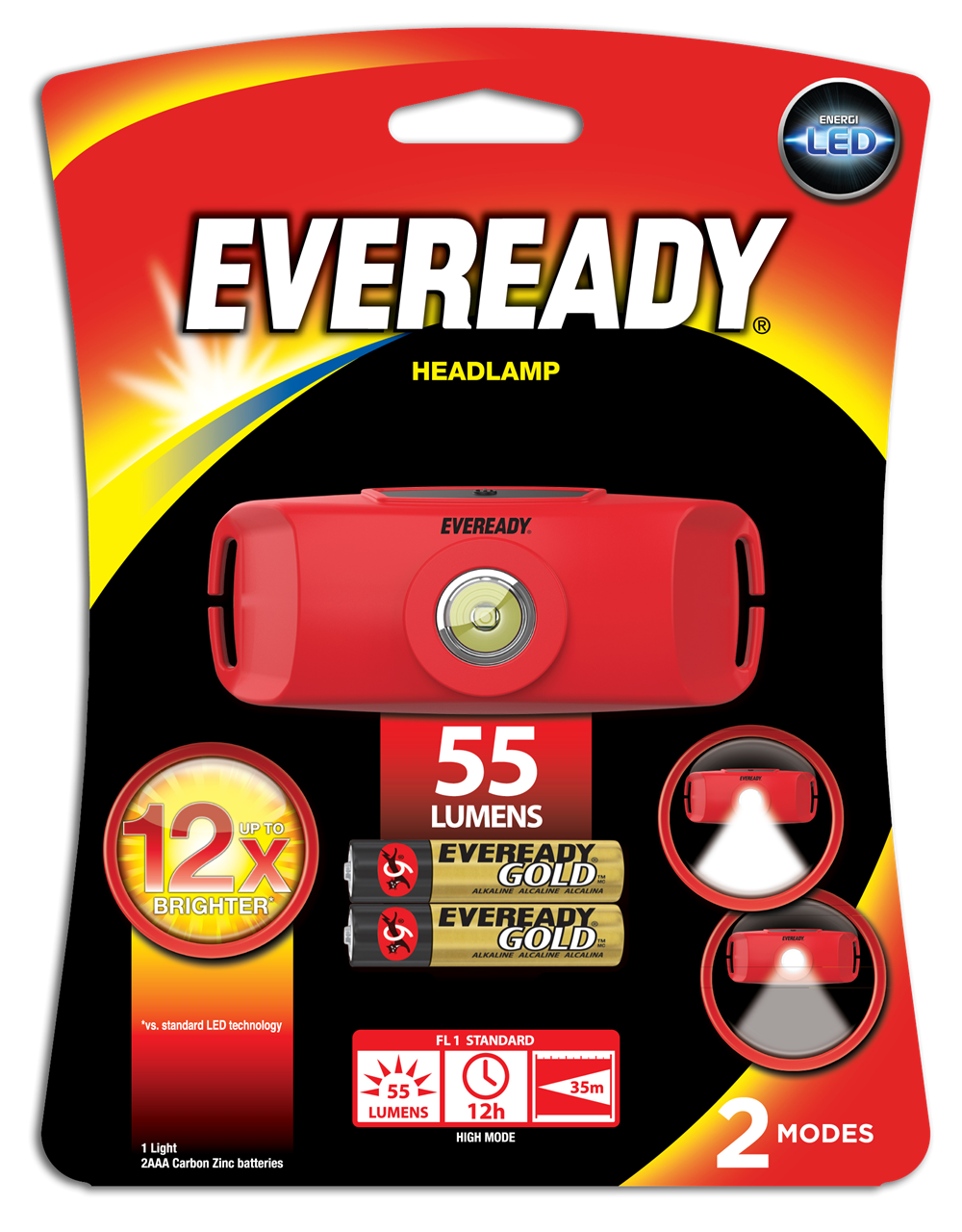 Picture of ไฟฉายคาดศรีษะ EVEREADY HDV22 ฟรี 2AAA (Energizer)