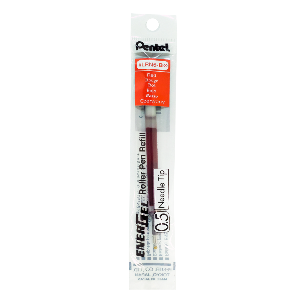 Picture of ไส้ปากกาหัวเข็ม เพนเทล (Pentel) ENERGEL LRN-5 สีแดง