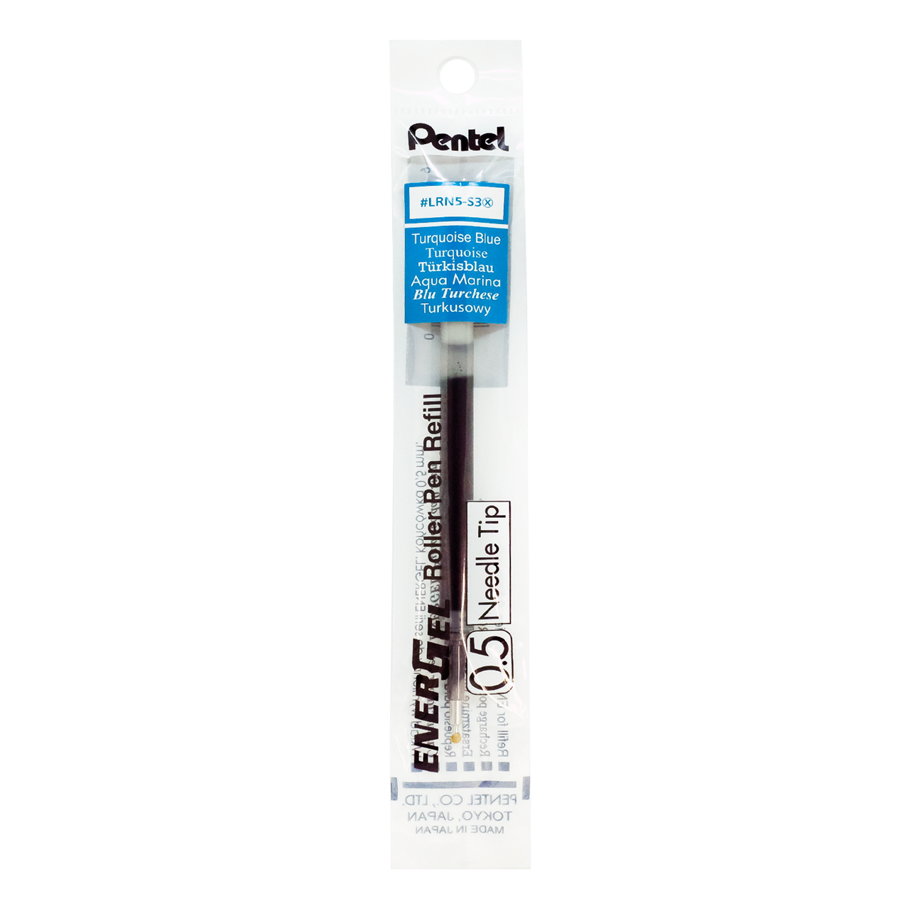 Picture of ไส้ปากกาหัวเข็ม เพนเทล (Pentel) ENERGEL LRN-5 สีฟ้าเทอควอยส์