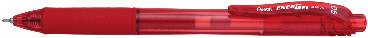 Picture of ปากกาหมึกเจลหัวเข็ม แบบกด เพนเทล (Pentel) Energel X BLN105 สีแดง