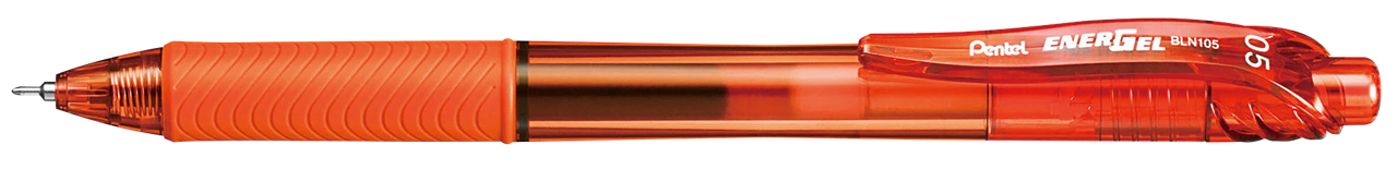 Picture of ปากกาหมึกเจลหัวเข็ม แบบกด เพนเทล (Pentel) Energel X BLN105 สีส้ม