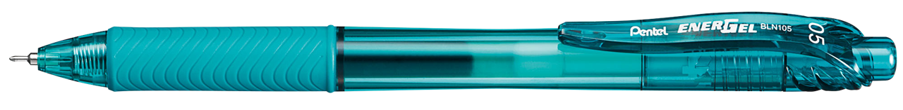 รูปภาพของ ปากกาหมึกเจลหัวเข็ม แบบกด เพนเทล (Pentel) Energel X BLN105 สีฟ้าเทอควอยส์