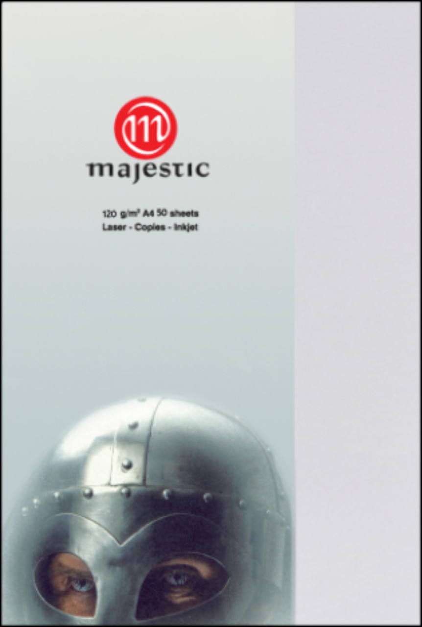 Picture of กระดาษประกายมุก Majestic ขาว 120 แกรม, 055, 50 แผ่น Metallic