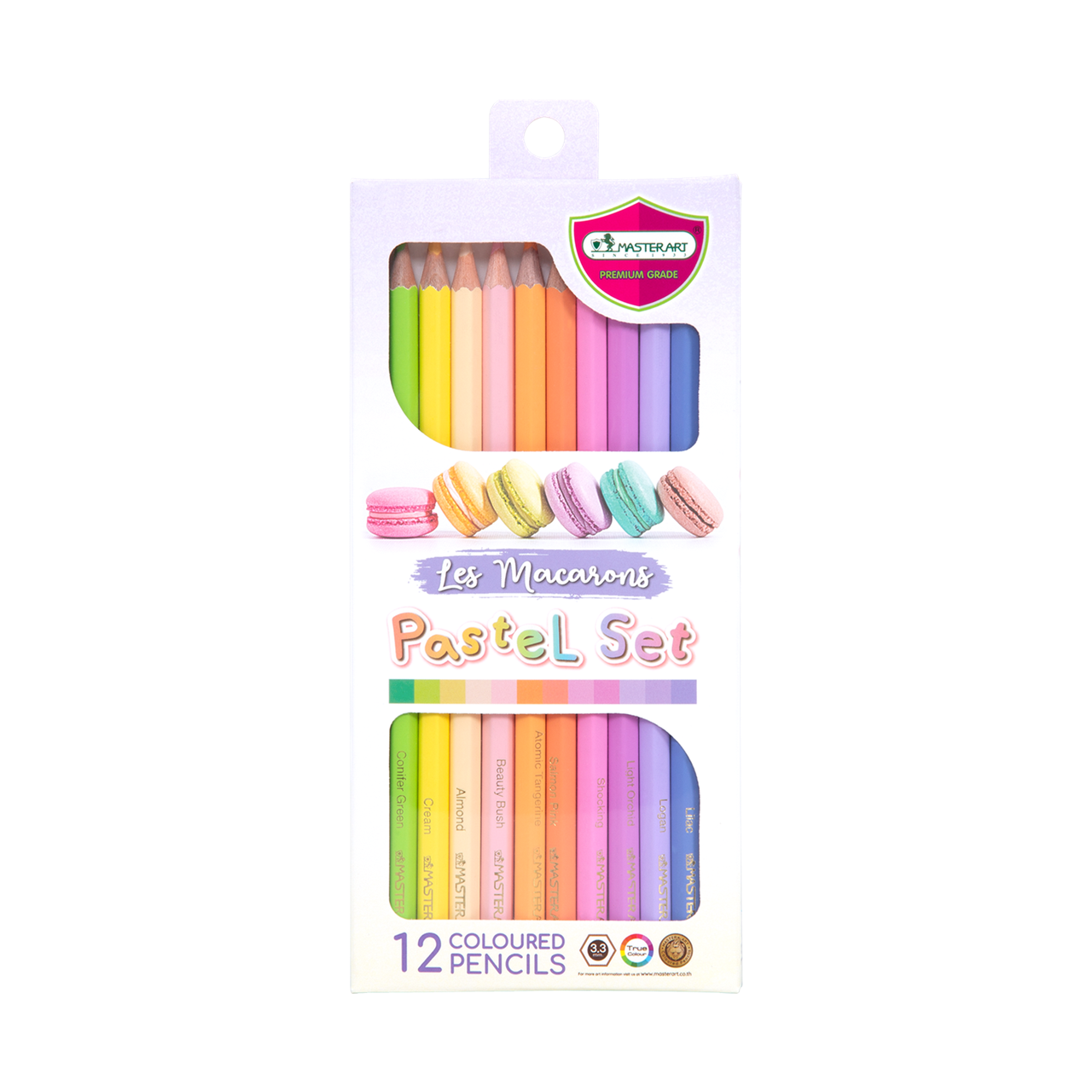 Picture of มาสเตอร์อาร์ต ดินสอสี 12 สีพาสเทล รุ่น Les Macarons
