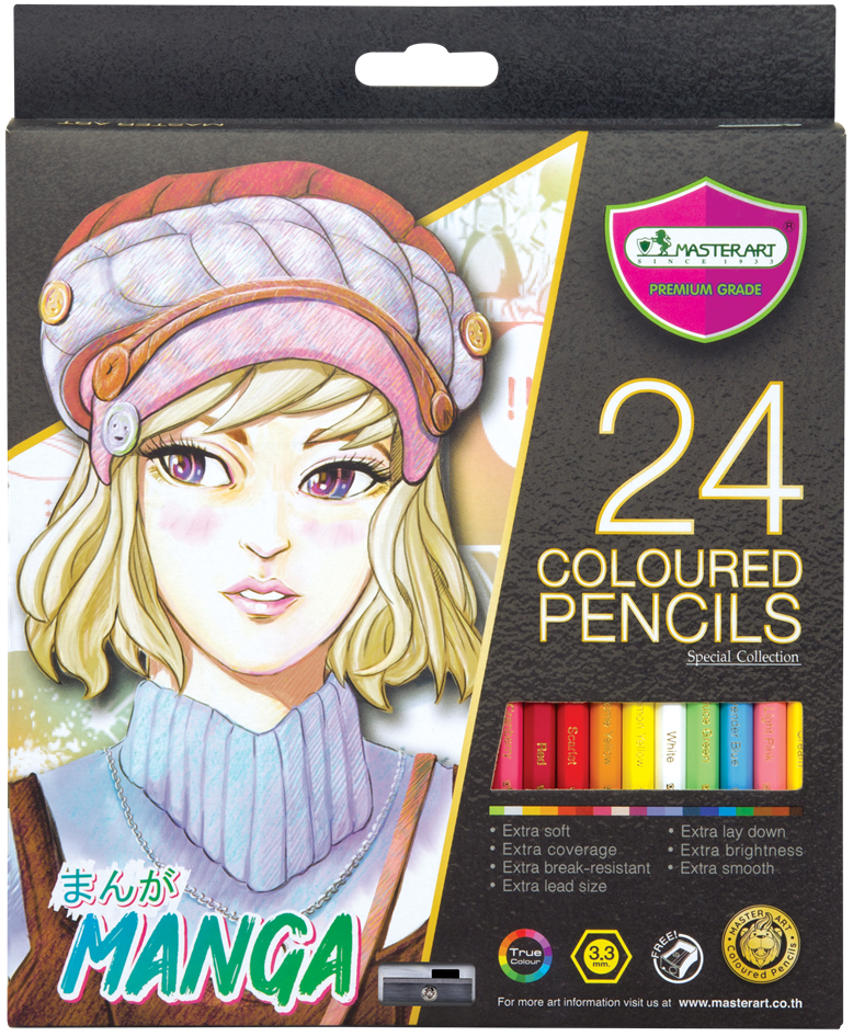 Picture of มาสเตอร์อาร์ต มาสเตอร์ซีรี่ย์ ดินสอสี 24 สี รุ่น มังงะ