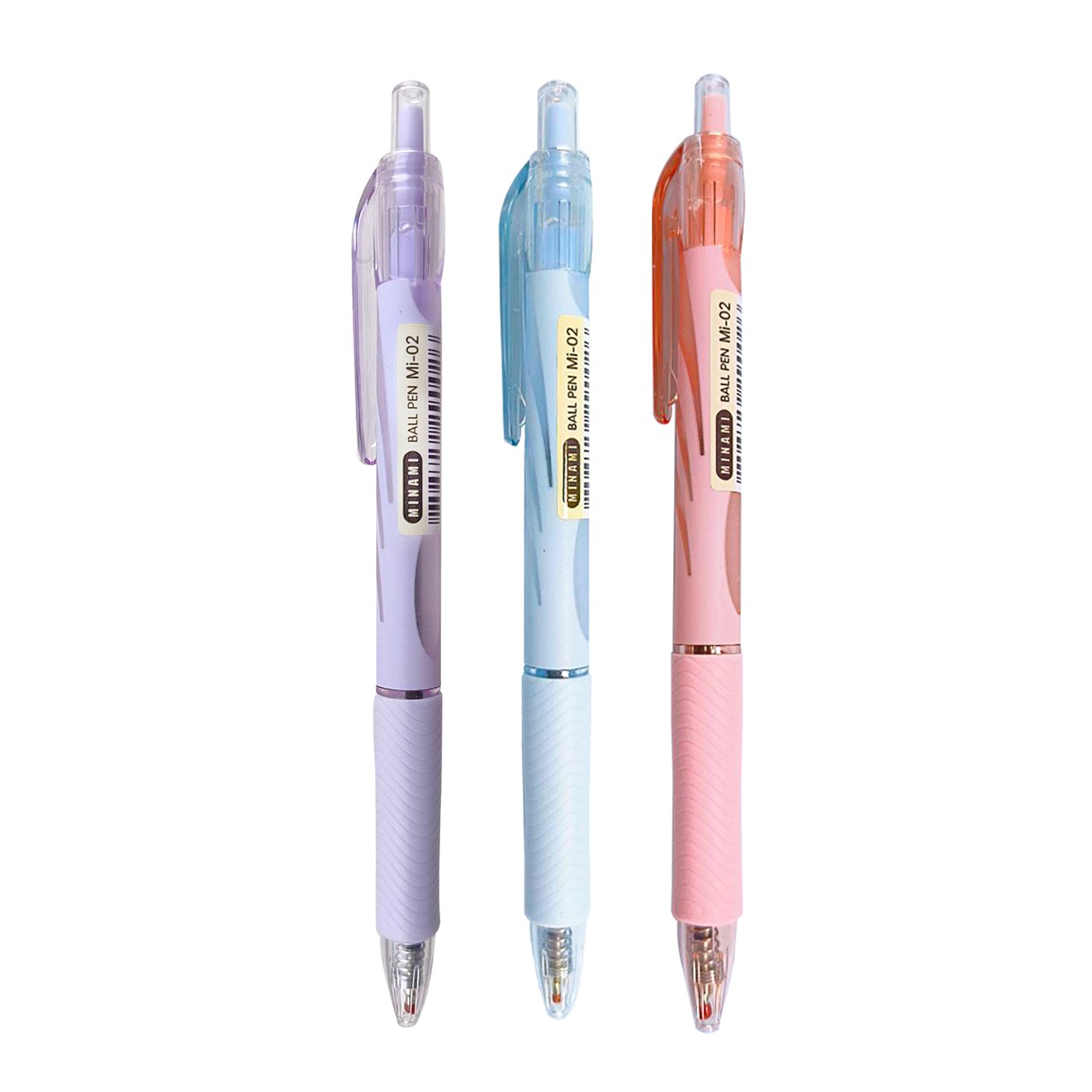 รูปภาพของ MINAMI (มินามิ) ปากกาลูกลื่น 0.5 mm. MI-02 สีหวาน ตรามินามิ *2ด้าม/แพ็ค*