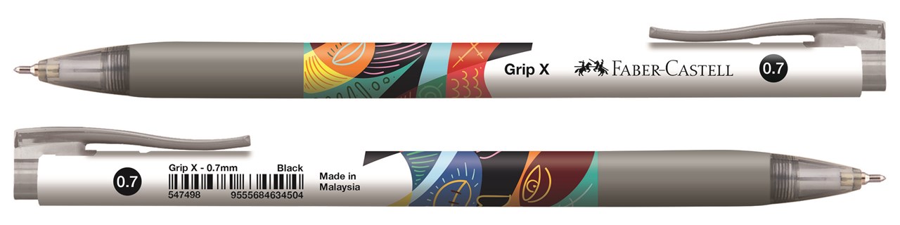 Picture of ปากกาลูกลื่น เฟเบอร์คาสเทล (Faber Castell) GRIP X7, 0.7 ดำ