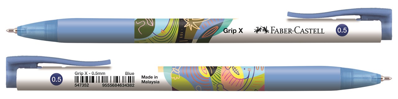 รูปภาพของ ปากกาลูกลื่น เฟเบอร์คาสเทล (Faber Castell) GRIP X5, 0.5 น้ำเงิน