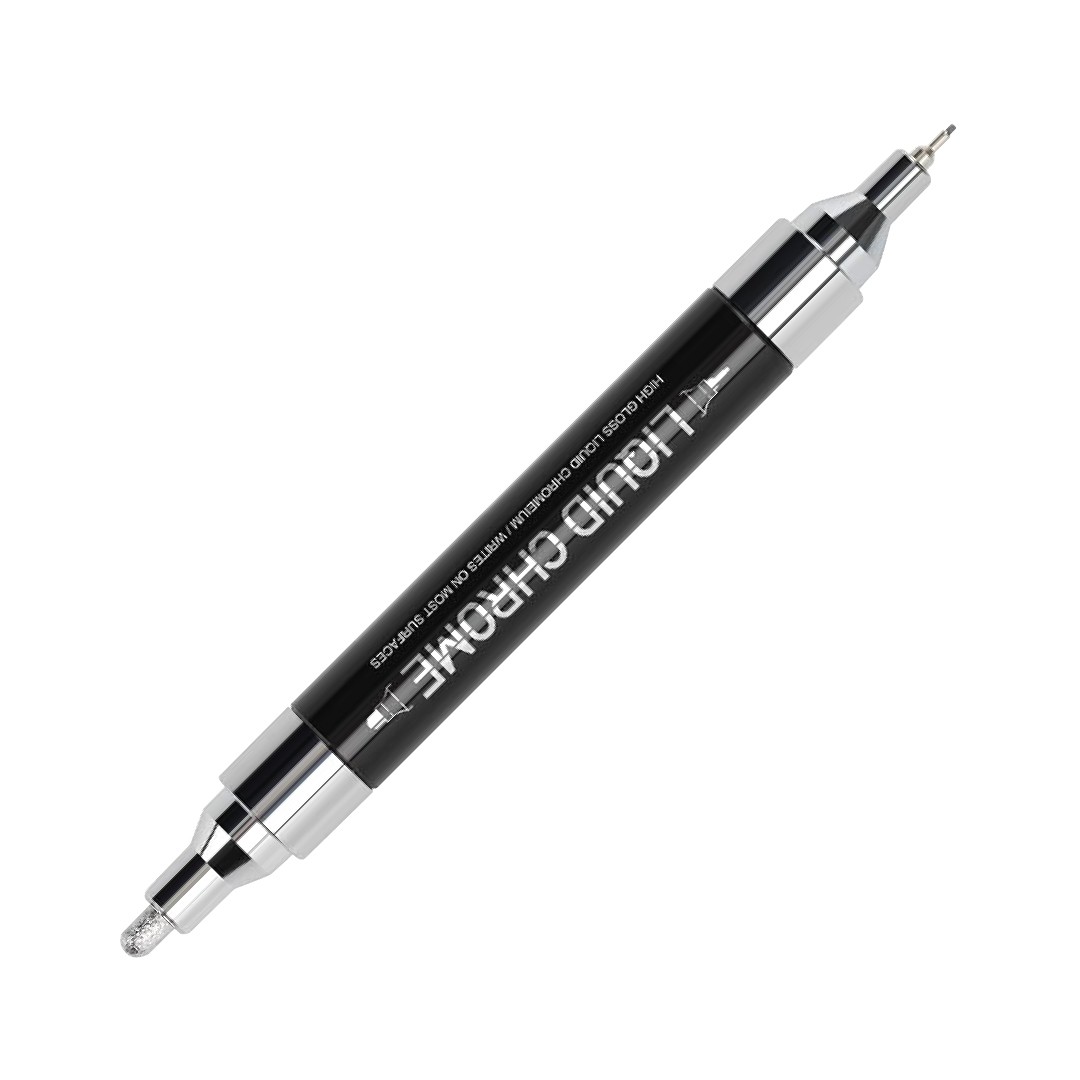 Picture of ARTLINE ปากกาน้ำมัน 2หัว เงิน Zeyar Liquid Chrome