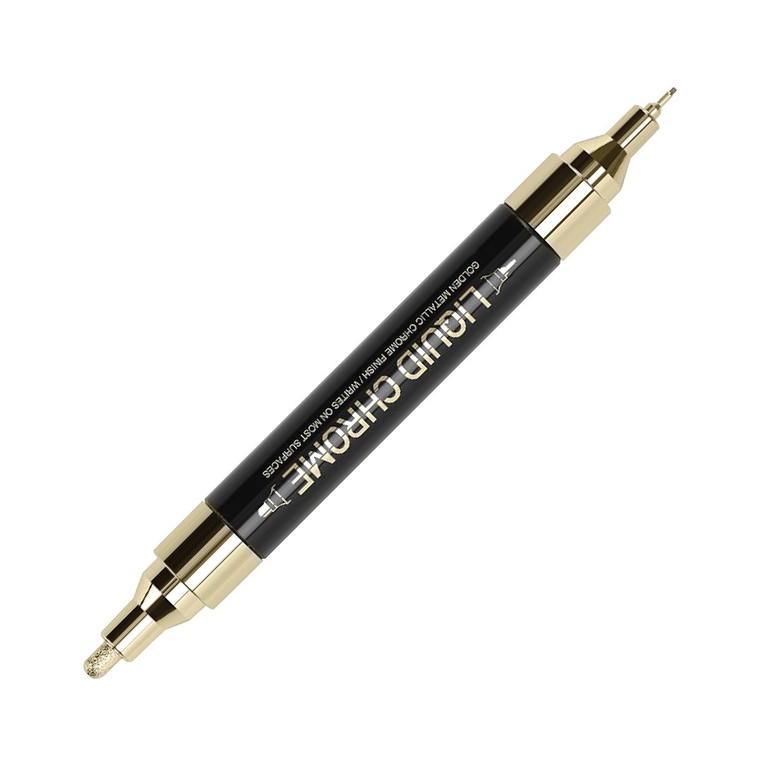 Picture of ARTLINE ปากกาน้ำมัน 2หัว ทอง Zeyar Liquid Chrome