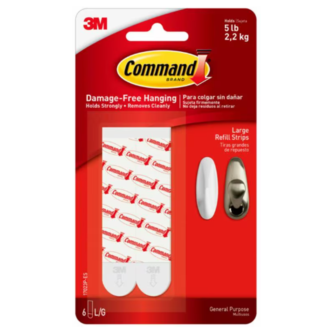 Picture of คอมมานด์ เทปรีฟิว์ล เทปกาว 2 หน้า ชนิดลอกออกได้ 17023P Command 3M