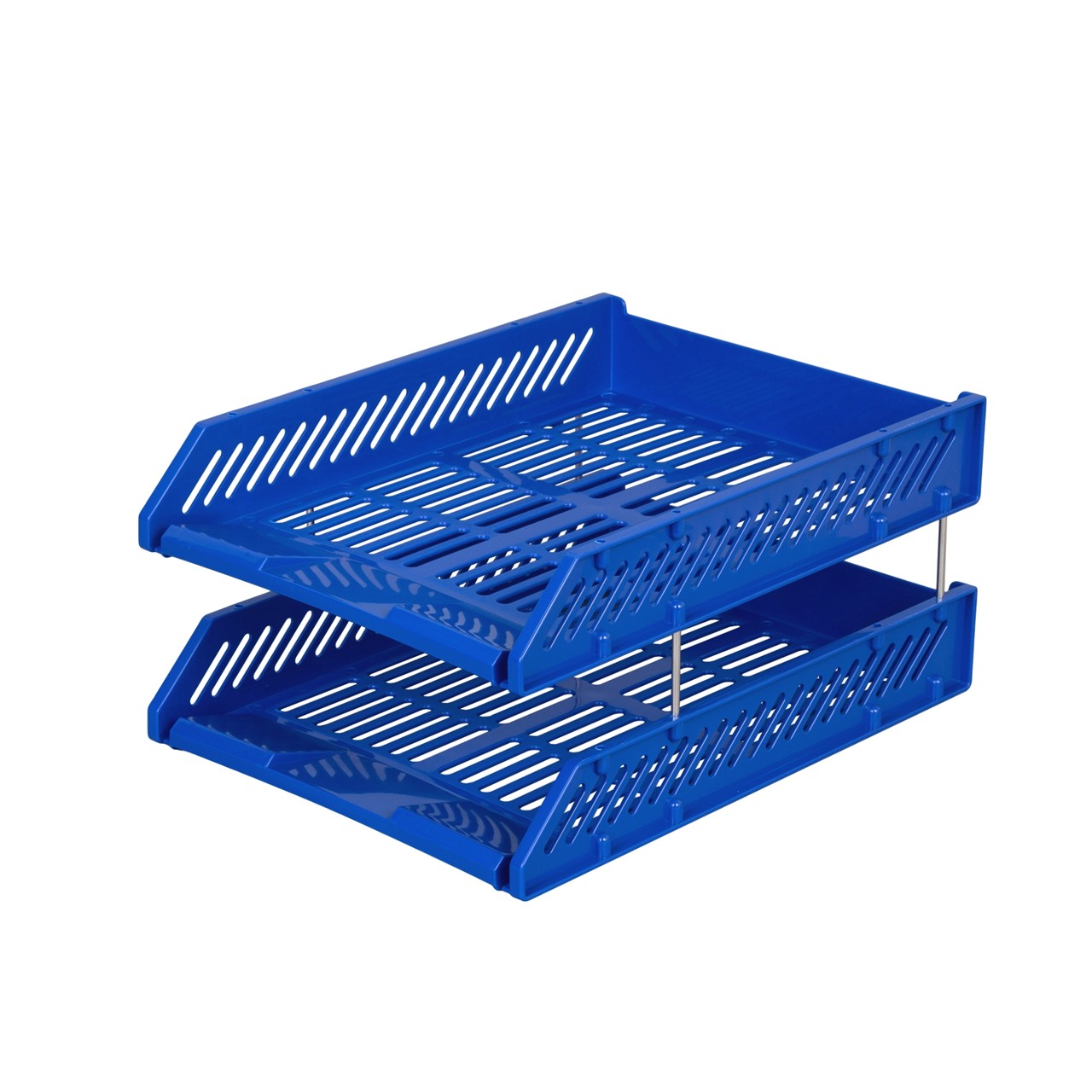 รูปภาพของ ตราช้าง ถาดเอกสารพลาสติก 2ชั้น น้ำเงิน Document Tray