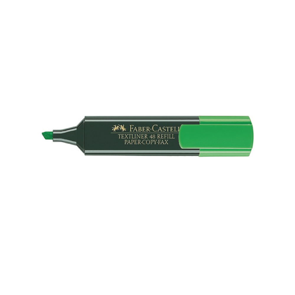 รูปภาพของ ปากกาเน้นข้อความ เฟเบอร์คาสเทล (Faber Castell) FLU เขียว ด้ามดำ