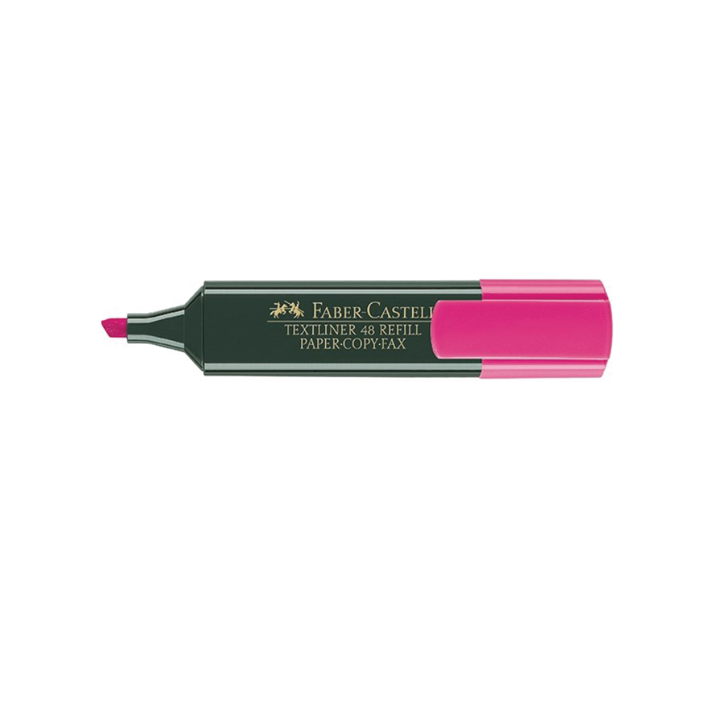 รูปภาพของ ปากกาเน้นข้อความ เฟเบอร์คาสเทล (Faber Castell) FLU ชมพู ด้ามดำ