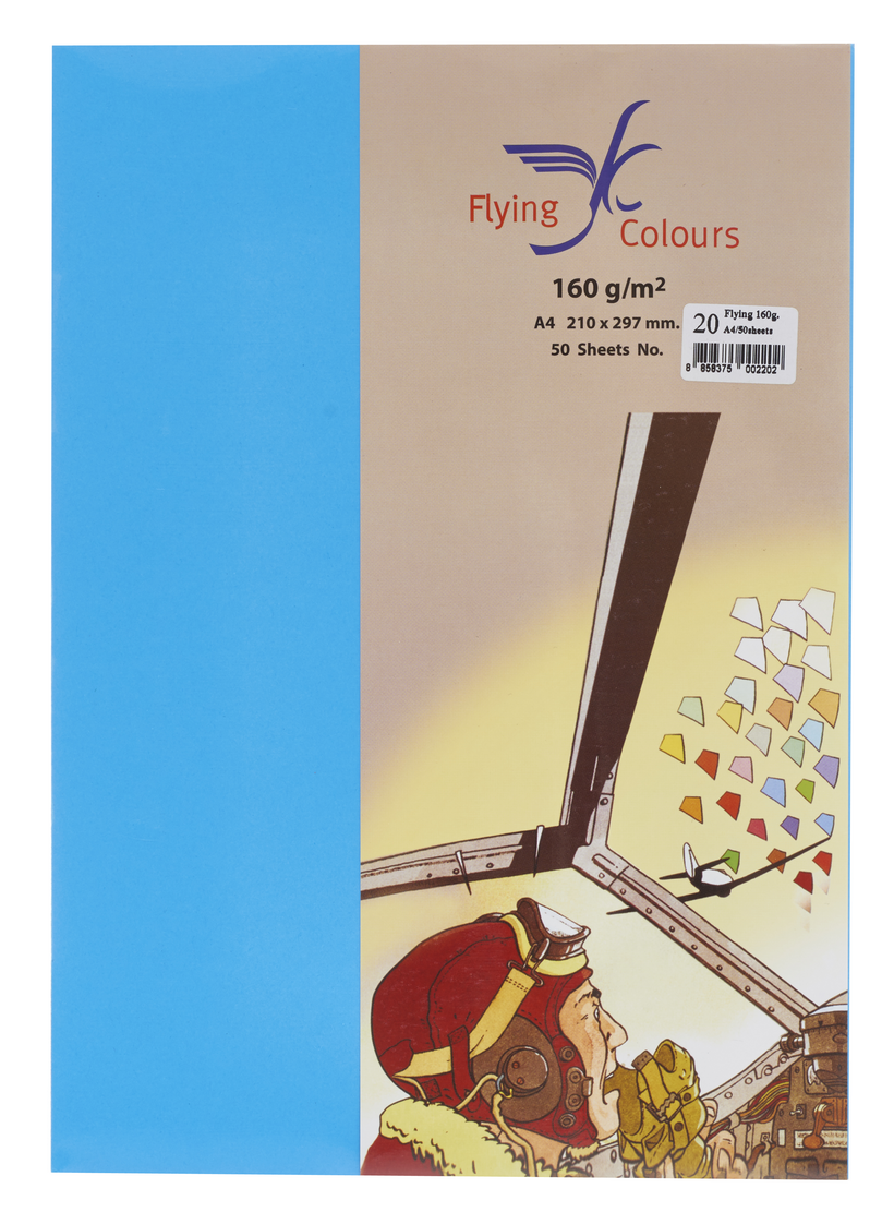 รูปภาพของ กระดาษสีถ่ายเอกสารฟลายอิ้ง (Flying) Colours No.20 สีน้ำเงิน (50 แผ่น)